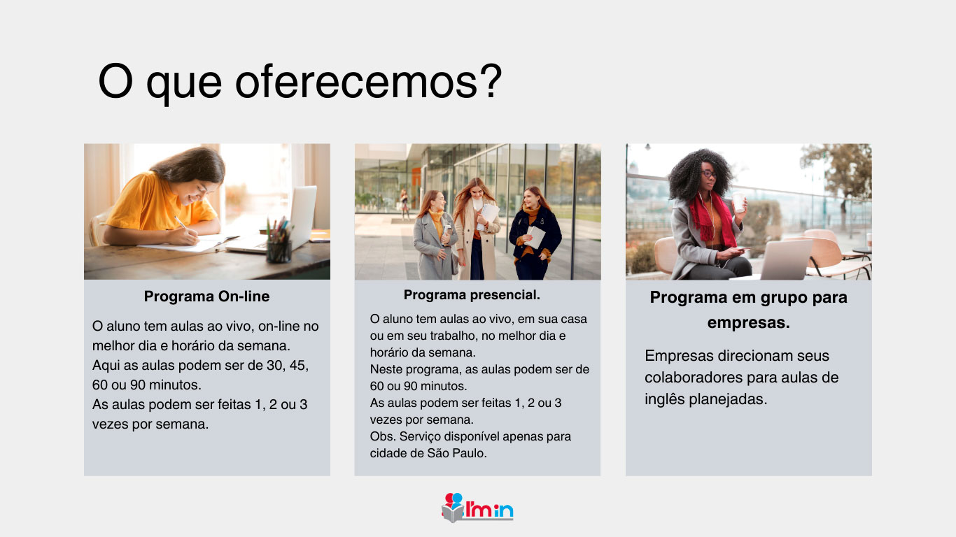 Apresentação dos cursos e programas oferecidos.